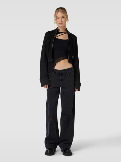 Calvin Klein Jeans Cardigan mit durchgehendem Reißverschluss Black 1