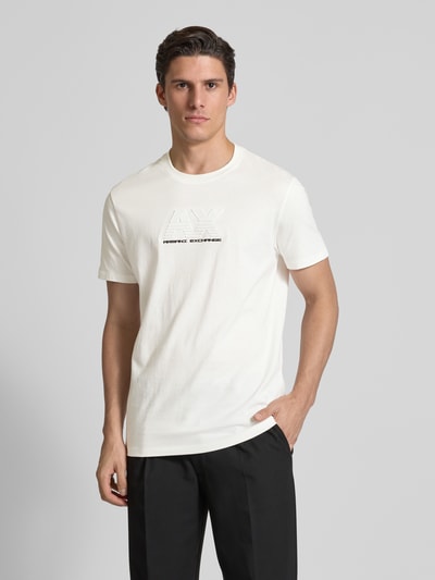 ARMANI EXCHANGE T-Shirt mit Label-Print Offwhite 4