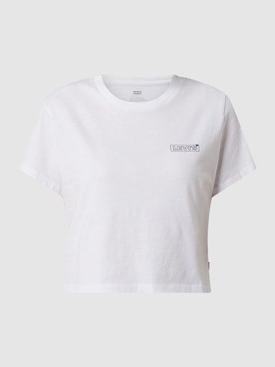 Levi's® Cropped T-Shirt mit Logo Weiss 2