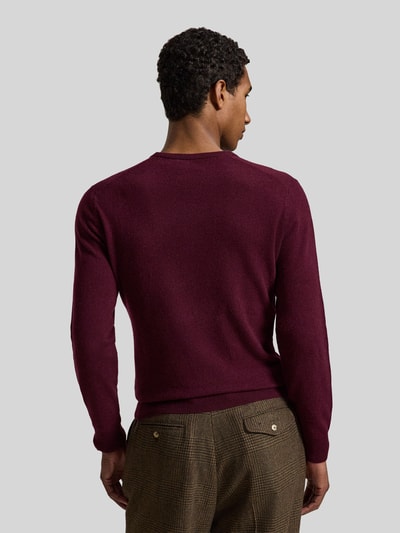 Polo Ralph Lauren Regular Fit Pullover aus reiner Wolle Bordeaux 5