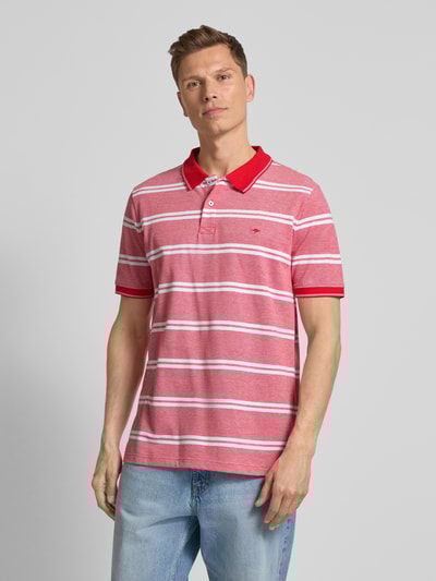 Fynch-Hatton Regular Fit Poloshirt mit Logo-Stitching Rot 4
