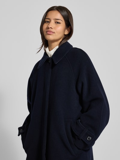 Samsøe Samsøe Płaszcz z mieszanki lnu model ‘ALMA’ Granatowy 3