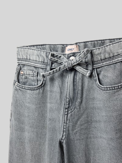 Only Jeansy o kroju straight fit z czystej bawełny model ‘GIANNA’ Średnioszary melanż 2