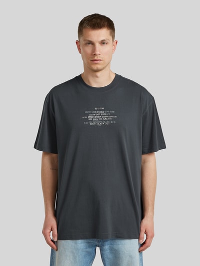 G-Star RAW T-Shirt mit zentralem Logo-Print Dunkelblau 4