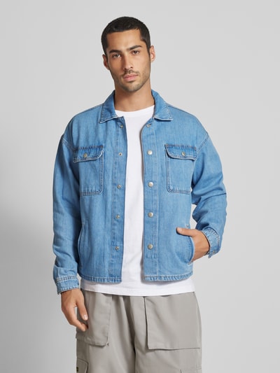 Jack & Jones Overhemdjack met borstzakken, model 'CHASE' Lichtblauw - 4