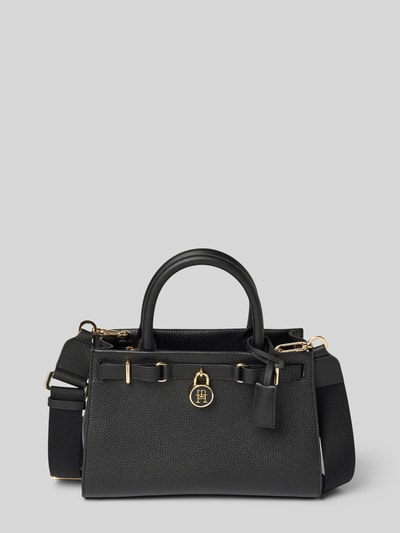 Tommy Hilfiger Umhängetasche aus genarbtem Rindsleder Black 2
