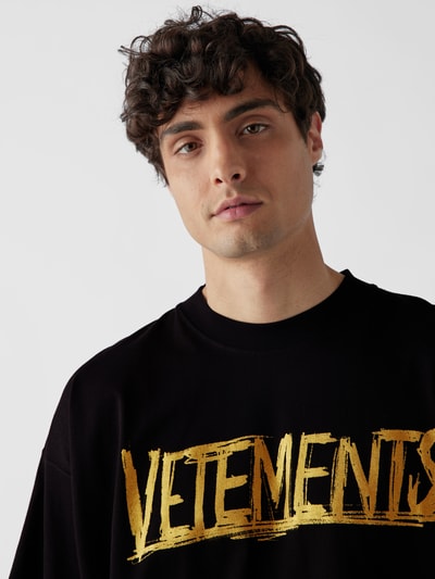 VETEMENTS Oversized T-Shirt mit Prints Black 3