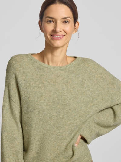 OPUS Strickpullover mit Rundhalsausschnitt Modell 'Pemine' Mint 3