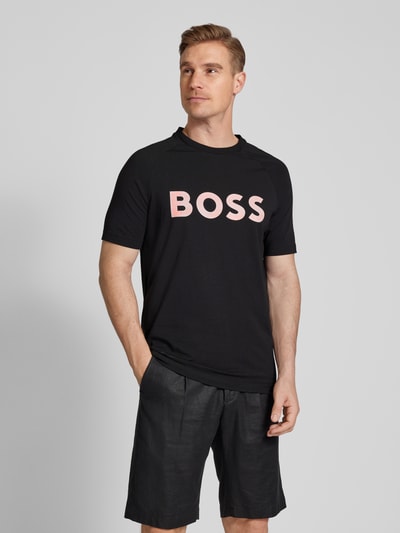 BOSS Green T-Shirt mit Logo-Print Modell 'Teebero' Black 4