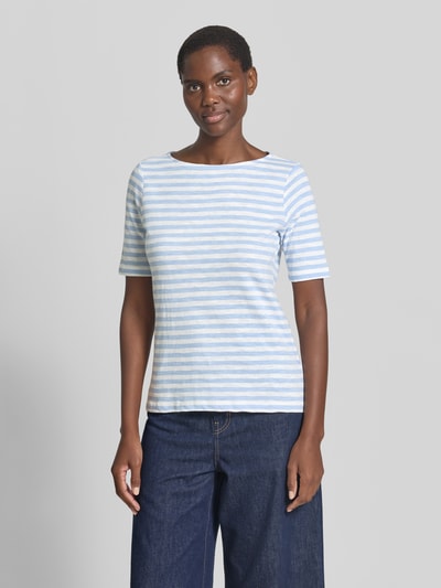 Tom Tailor Regular Fit T-Shirt aus reiner Baumwolle  Hellblau 4