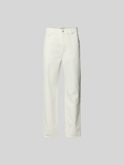 Produktfoto, Regular Fit Jeans mit Knopfverschluss von Officine Générale in Weiß, reine Baumwolle, 5-Pocket-Design, glatte Textur