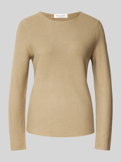 Marc O'Polo Regular Fit Strickpullover aus reiner Baumwolle mit Rollkante Sand 2