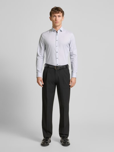 OLYMP No. Six Super Slim Fit Business-Hemd mit Kentkragen Anthrazit 1