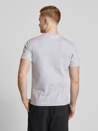 Lacoste T-shirt met labelstitching, model 'Basic' Lichtgrijs - 5