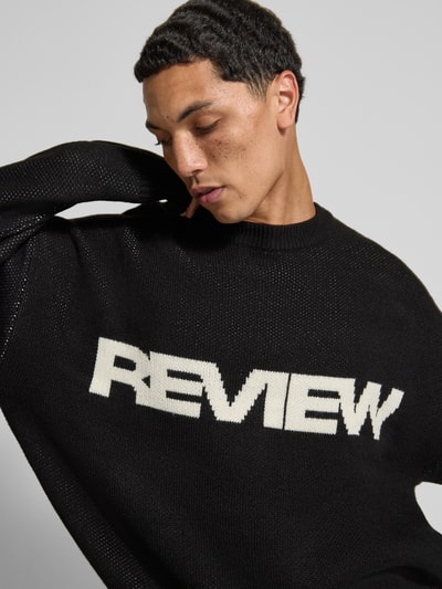REVIEW Gebreide pullover met ronde hals Zwart - 3