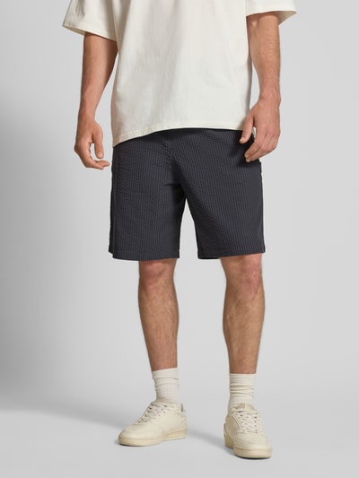 Carhartt Work In Progress Korte broek met structuurmotief, model 'Toland' Zwart - 4