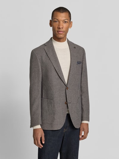 Carl Gross marynarka na 2 guziki o kroju slim fit z mieszanki wełny model 'Tedrick' Ciemnoniebieski 4