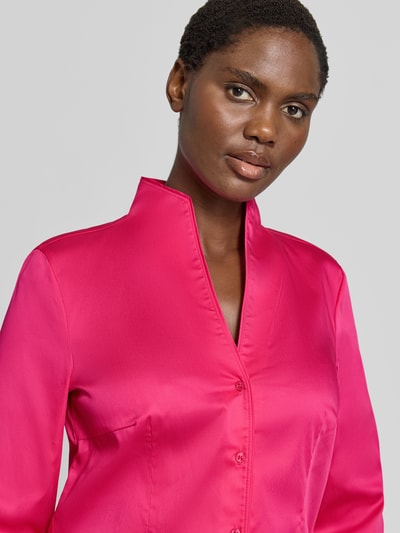 Christian Berg Woman Regular Fit Hemdbluse aus Baumwoll-Mix Fuchsia 3