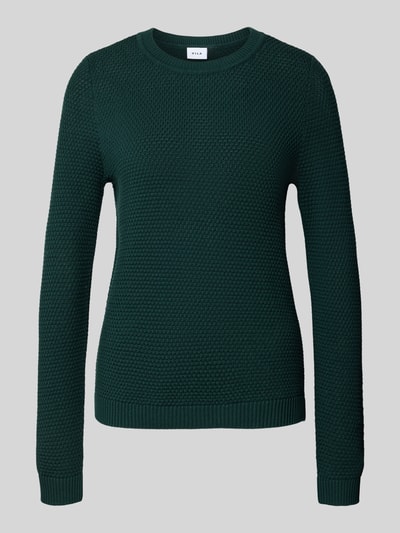 VILA Gebreide pullover met ribboorden, model 'dalo' Donkergroen - 2