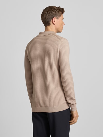 JOOP! COLLECTION Strickpullover mit Umlegekragen Modell 'Galdino' Sand 5