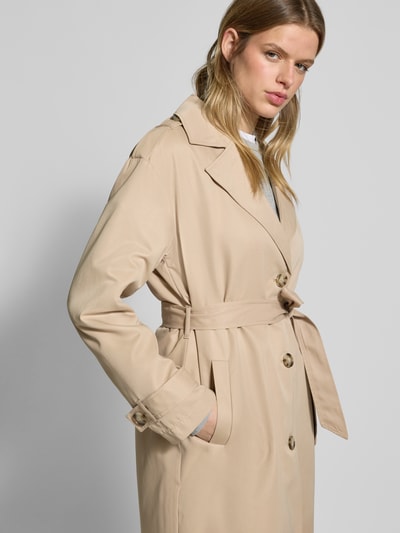 Only Comfort Fit Trenchcoat mit Reverskragen Modell 'LINE' Sand 3