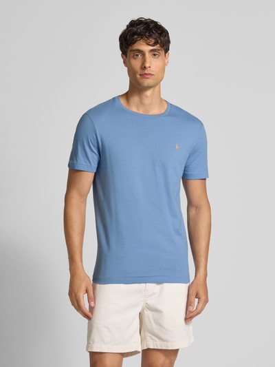 Polo Ralph Lauren Custom Slim Fit T-Shirt mit Label-Stitching Blau 4
