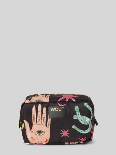 WOUF Make-uptasje met labelpatch, model 'Fortuna' Zwart - 1
