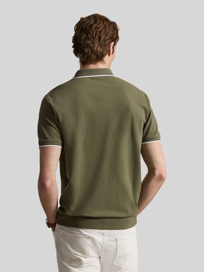 Polo Ralph Lauren Regular Fit Poloshirt aus Baumwoll-Mix mit Reißverschluss Oliv 5