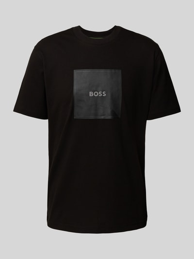 BOSS Green T-Shirt mit Label-Print Black 2