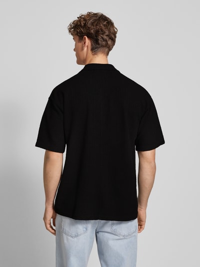 Pegador Relaxed fit vrijetijdsoverhemd met structuurmotief, model 'LIBCO' Zwart - 5