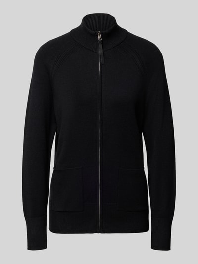 Christian Berg Woman Strickjacke aus Viskose-Mix mit Reißverschluss Black 1