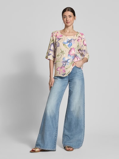 ZABAIONE Blouseshirt met ronde hals Beige - 1