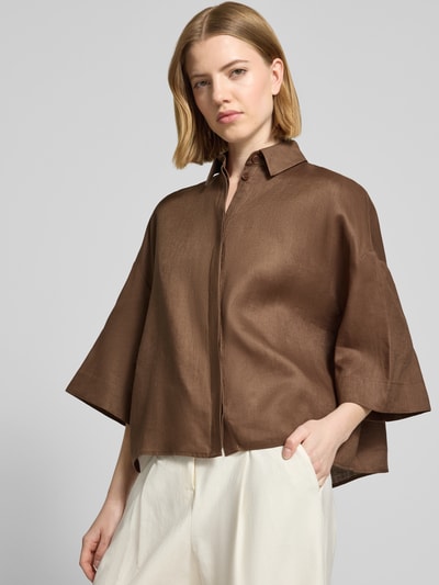 MM by Max Mara Boxy Fit Leinenbluse mit 3/4-Arm Modell 'RITO' Hazel 3