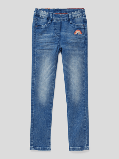 s.Oliver RED LABEL Jeans met motiefstitching Blauw - 1