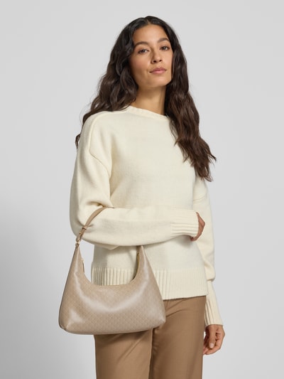 CK Calvin Klein Torba na ramię z nadrukiem z logo na całej powierzchni Beżowy 1