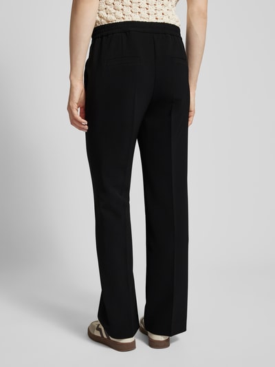 Marc Cain Straight leg stoffen broek met labelapplicatie Zwart - 5