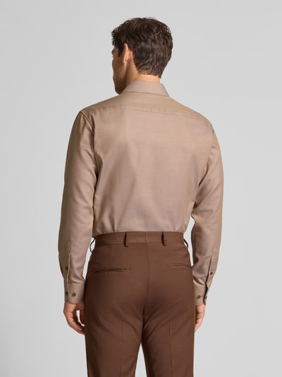 ETERNA Modern fit zakelijk overhemd met kentkraag Zand - 5