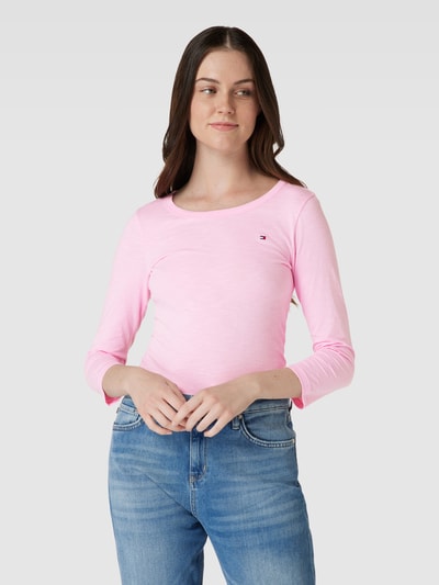 Tommy Hilfiger Longsleeve aus Baumwolle mit Label-Detail Rosa 4