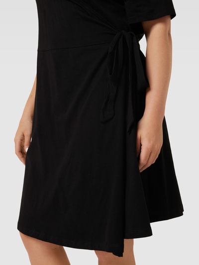 ONLY CARMAKOMA PLUS SIZE knielanges Kleid in Wickel-Optik Modell 'APRIL' Black 3