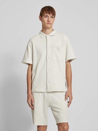 Calvin Klein Jeans Freizeithemd mit Knopfleiste Offwhite 4