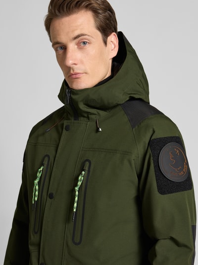 SAVE THE DUCK Jack met logopatch, model 'Kailash' Olijfgroen - 3