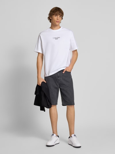 Calvin Klein Jeans Relaxed Fit T-Shirt mit Rundhalsausschnitt Weiss 1