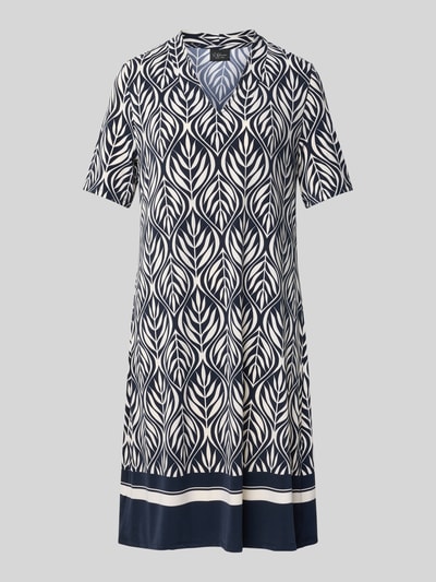 s.Oliver BLACK LABEL Fließendes Minikleid mit Allover-Muster Marine 2
