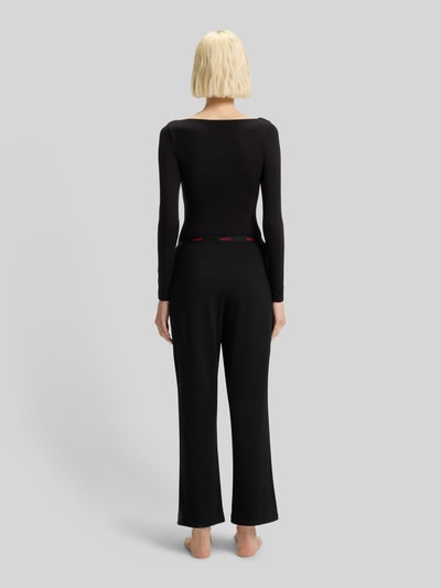 HUGO Regular fit pyjamabroek van een mix van katoenjersey, model 'STYLE HUGO ID PANTS' Zwart - 5