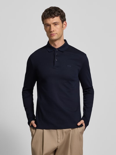 BOSS Poloshirt mit Label-Schriftzug Dunkelblau 4