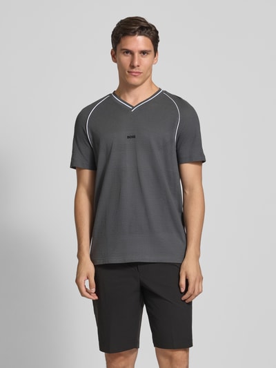 BOSS Green Regular Fit T-Shirt aus reiner Baumwoll Modell 'TEE RETRO TL' Dunkelgrau 4