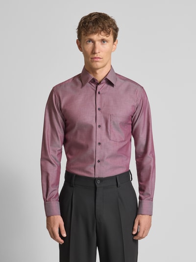 ETERNA Koszula biznesowa o kroju Modern Fit z kołnierzykiem typu kent Czerwony 4