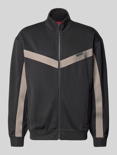 HUGO Relaxed Fit Sweatjacke mit Baumwoll-Anteil Modell 'DARTI' Black 2