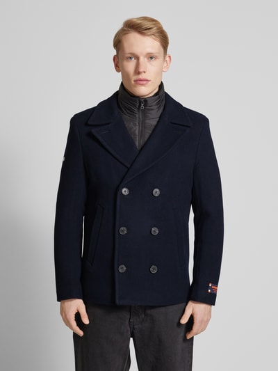 Superdry Tailored fit korte jas met steekzakken opzij Donkerblauw gemêleerd - 4