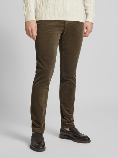 g1920 Slim Fit Cordhose Modell 'Subway' Oliv 4